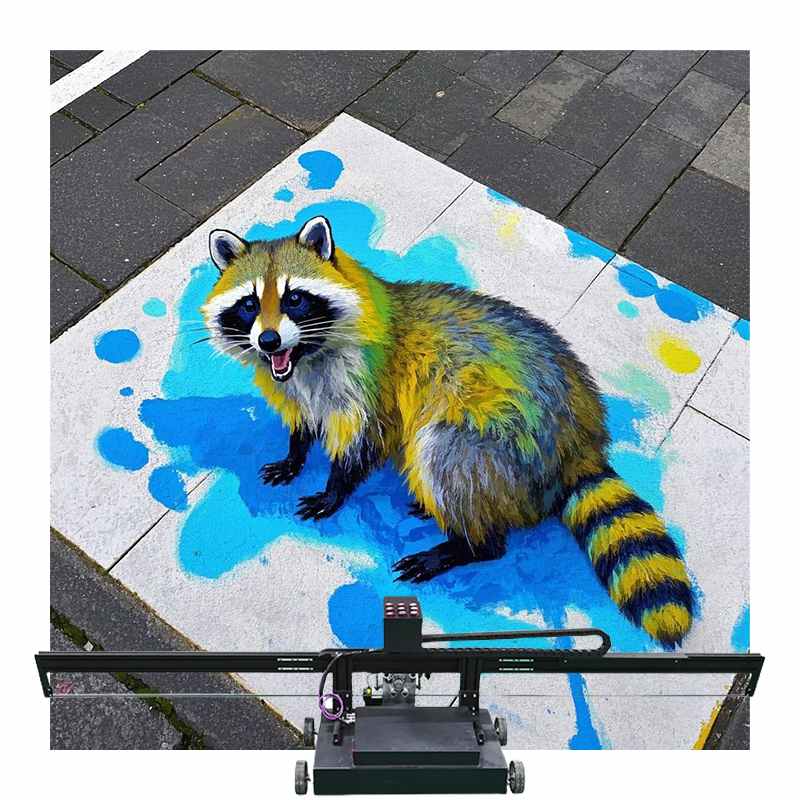 HJ-129 Automatic High Resolution 3D Floor Printer Machine2